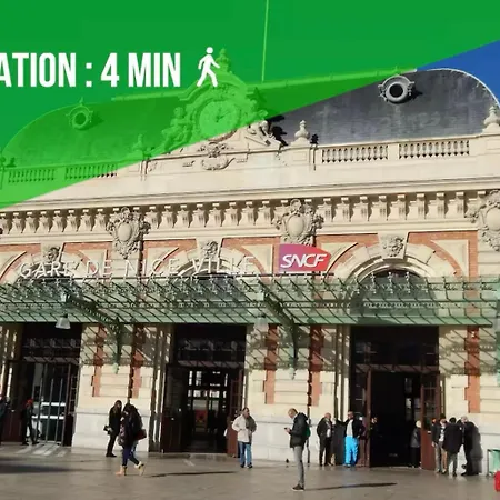 Centre - Climatisation - Calme - Cuisine - Wifi - Tramway شقة نيس