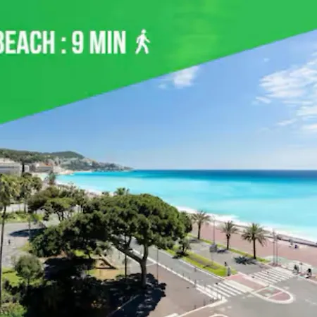 Appartement Centre - Climatisation - Calme - Cuisine - Wifi - Tramway Nice